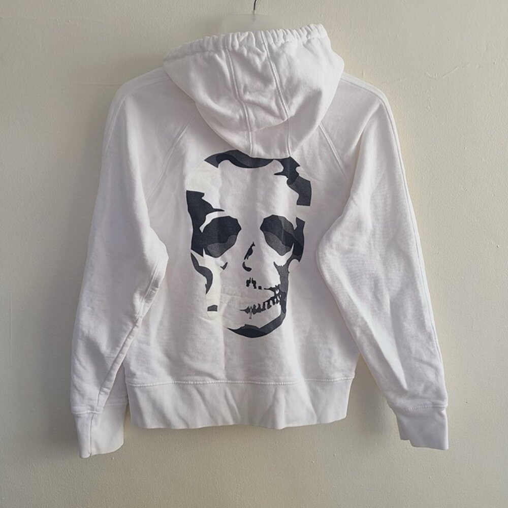 ZADIG & VOLTAIRE Women’s Clipper Camo Skull Hoodie White Size M EUC